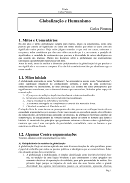 Globaliza&ccedil;&atilde;o e Humanismo