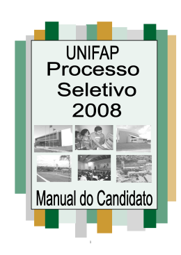 Manual do candidato ao vestibular 2008