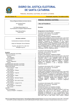 di&aacute;rio da justi&ccedil;a eleitoral de santa catarina