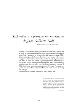 Experiência e pobreza na narrativa de João Gilberto Noll