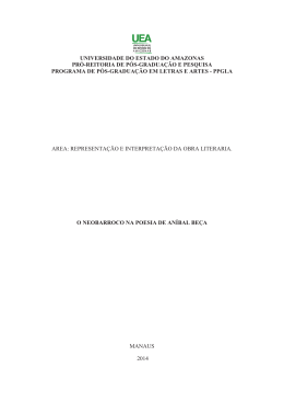 disserta&ccedil;&atilde;o neobarroco na poesia de an&iacute;bal be&ccedil;a - uea