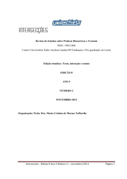 Intersecções - Edição 8 Ano 5 Número 2