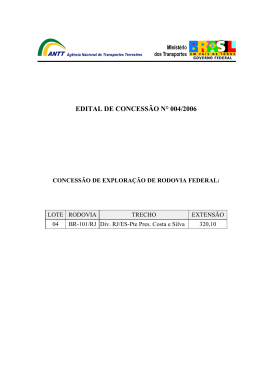 Edital de Concess&atilde;o n&ordm; 004/2007