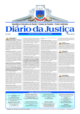 DIÁRIO DA JUSTIÇA 2009 Nº 13.260 Preço R$ 2,00 João Pessoa
