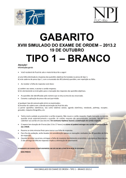 GABARITO - Departamento de Direito PUC-Rio