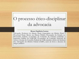 Palestra 2 Bruno Espiñeira Processo Ético-Disciplinar da