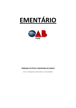 EMENT&Aacute;RIO - OAB Piau&iacute;