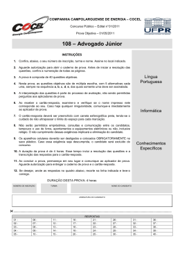 108 &ndash; Advogado J&uacute;nior - NC