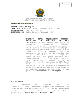 Processo PGT/CCR/nº 689/2014 - Ministério Público do Trabalho