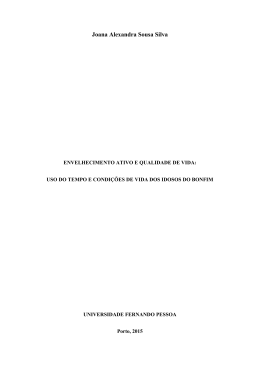 Envelhecimento Ativo e Qualidade de Vida