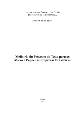 Melhoria do Processo de Teste para as Micro e Pequenas