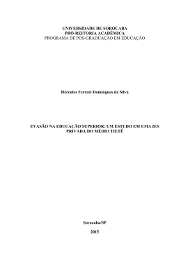 evas&atilde;o na educa&ccedil;&atilde;o superior - Programa de P&oacute;s