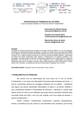 o uso da Sacola Liter&aacute;ria no 5&ordm; ano do Ensino Fundamental