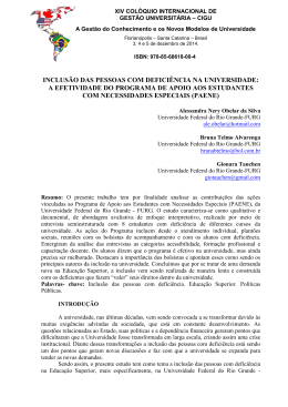 inclus&atilde;o das pessoas com defici&ecirc;ncia na universidade