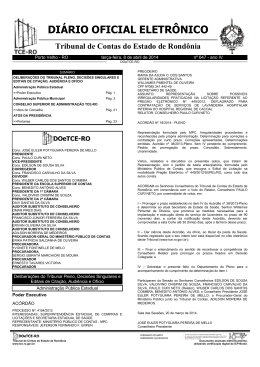 DI&Aacute;RIO OFICIAL ELETR&Ocirc;NICO - TCE-RO