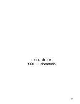 EXERC&Iacute;CIOS SQL &ndash; Laborat&oacute;rio