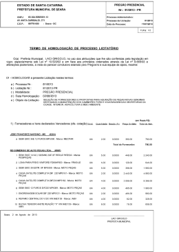 Edital de Preg&atilde;o Presencial n&ordm;. 081/2013