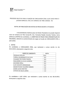Prova Escrita - Conciliador e Juiz Leigo