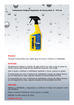 Tratamento Original Repelente de Chuva Rain X