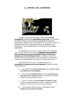 A eampana para seguir pesseas. euande em _`veieules