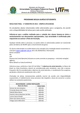 PROGRAMA BOLSA AUX&Iacute;LIO ESTUDANTIL