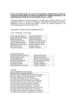 Edital eleitores e locais de vota&ccedil;&atilde;o