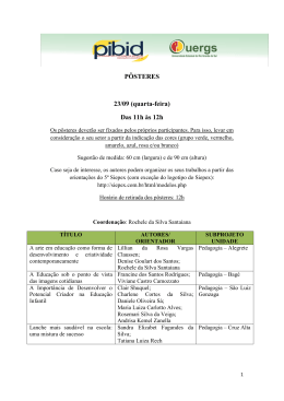 5&ordm; Semin&aacute;rio do Pibid Uergs P&Ocirc;STERES