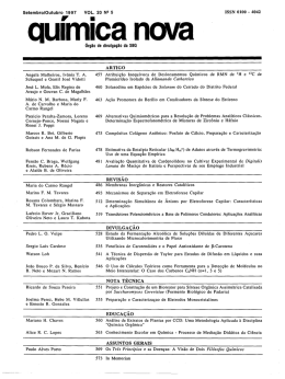 química nova 1 - Sociedade Brasileira de Química