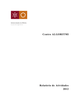 2012 Annual Activities Report - Centro ALGORITMI