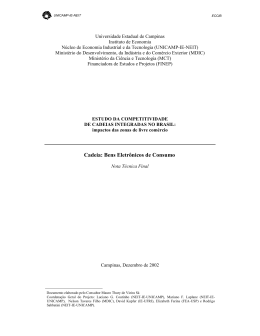 Estudo da Competitividade de Cadeias Integradas no Brasil