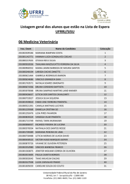 Listagem geral dos alunos que est&atilde;o na Lista de Espera