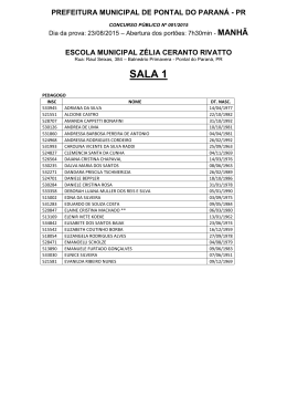 ESCOLA MUNICIPAL ZÉLIA CERANTO RIVATTO