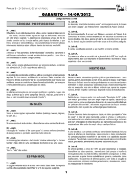Gabarito &ndash; 14/09/2013