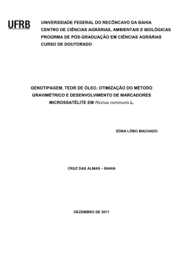 GENOTIPAGEM, TEOR DE &Oacute;LEO, OTIMIZA&Ccedil;&Atilde;O DO