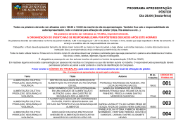 Programa de Apresenta&ccedil;&atilde;o - Poster