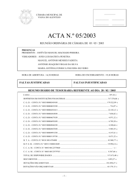 ACTA N.º 05/2003 - pt - Câmara Municipal de Viana do Alentejo