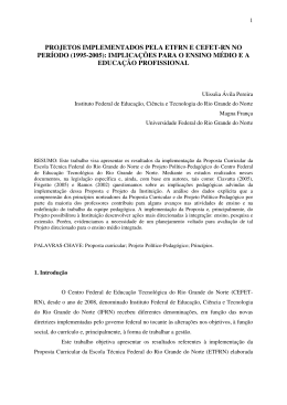 projetos implementados pela etfrn e cefet