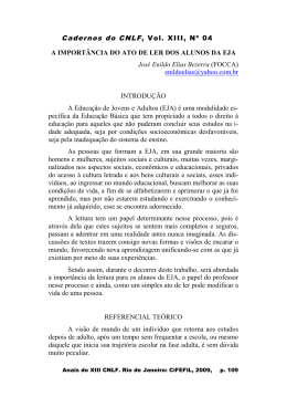 a importância do ato de ler dos alunos da eja