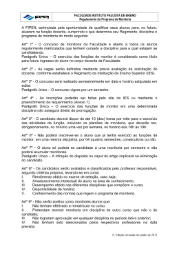 A FIPEN, estimulada pela oportunidade de qualificar seus alunos