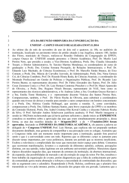 1 ATA DA REUNI&Atilde;O ORDIN&Aacute;RIA DA CONGREGA&Ccedil;&Atilde;O
