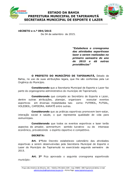 Decreto Nº 094/2015 de 04 de setembro de 2015
