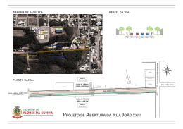 PROJETO DE ABERTURA DA RUA JO&Atilde;O XXIII