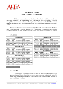 Edital 2014-1 ALFA-SP
