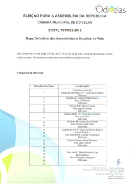 EDITAL N.&deg; 76-PRES-2015 - Mapa Definitivo das Assembleias e