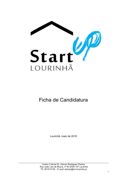 Startup Lourinhã Ficha Candidatura V1 maio 2015