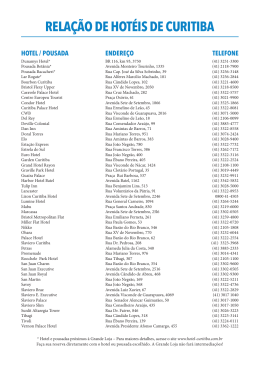 RELA&Ccedil;&Atilde;O DE HOT&Eacute;IS DE CURITIBA