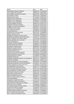rela&ccedil;&atilde;o dos sorteados do empreendimento da col&ocirc;nia juliano moreira