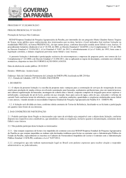 Edital do Preg&atilde;o 016/2015