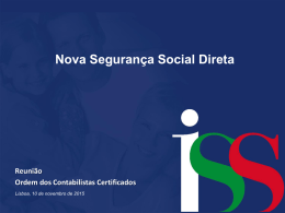 Nova Segurança Social Direta - Ordem dos Contabilistas Certificados
