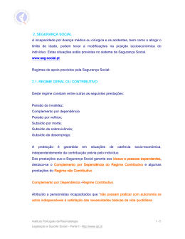 2. SEGURAN&Ccedil;A SOCIAL 2. SEGURAN&Ccedil;A SOCIAL A incapacidade